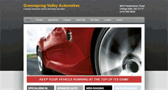 Desktop Screenshot of greenspringvalleyautomotive.com